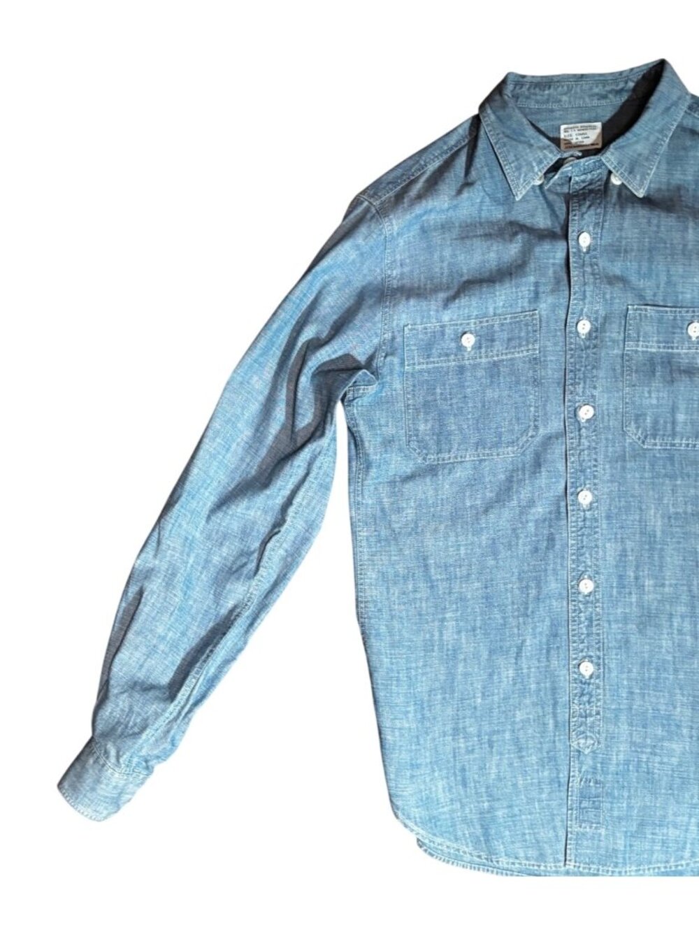 J. Crew Authentic Workwear Women's Blue Denim Chambray Long Sleeve - Picture 3 of 6